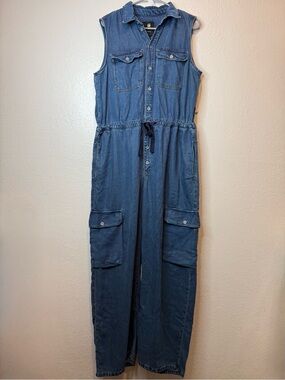 G-Star Raw Denim Women’s Soft Utility Jumpsuit Wide Leg Gorpcore Size Large New
